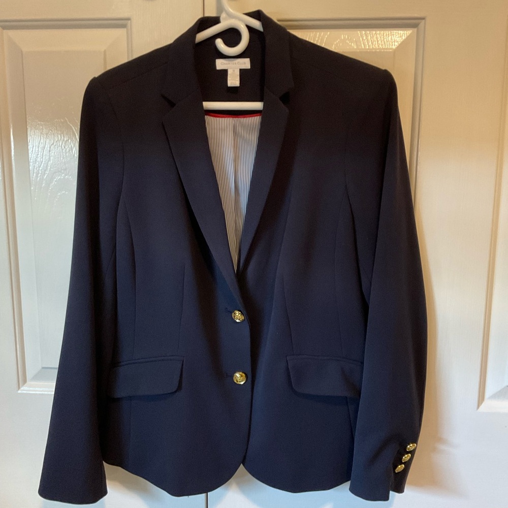 Charter Club Navy Blazer with Gold Buttons